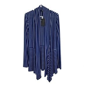 Gibson Navy Stripped Cardigan, M, NWT